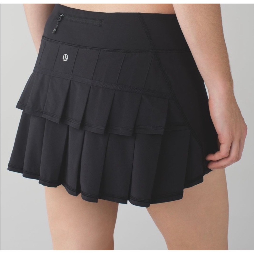 Lululemon Y2K Pace Setter Skort Tennis Skirt Pleated Black 10